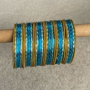 Blue and Gold Bangles